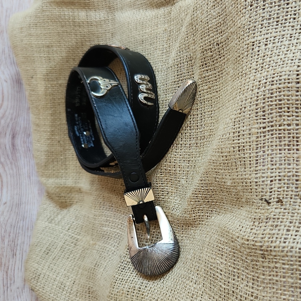 Vtg leather western belt